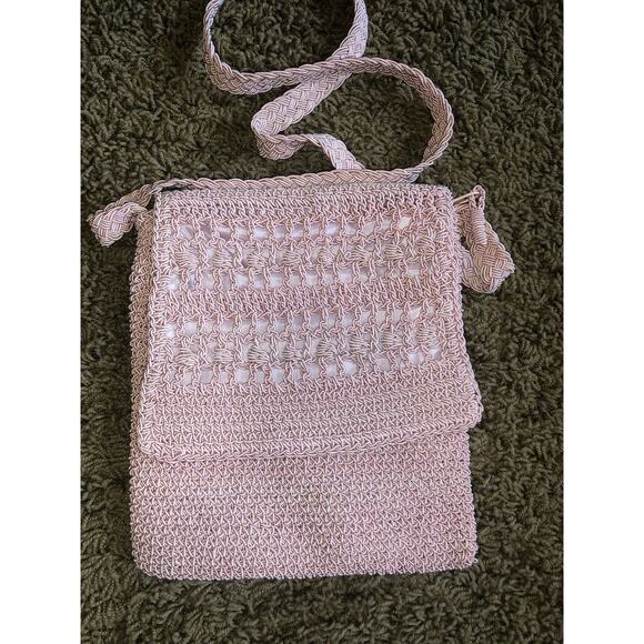 Carlo D’Santi crochet purse pink 7x9 with flap - Picture 4 of 5